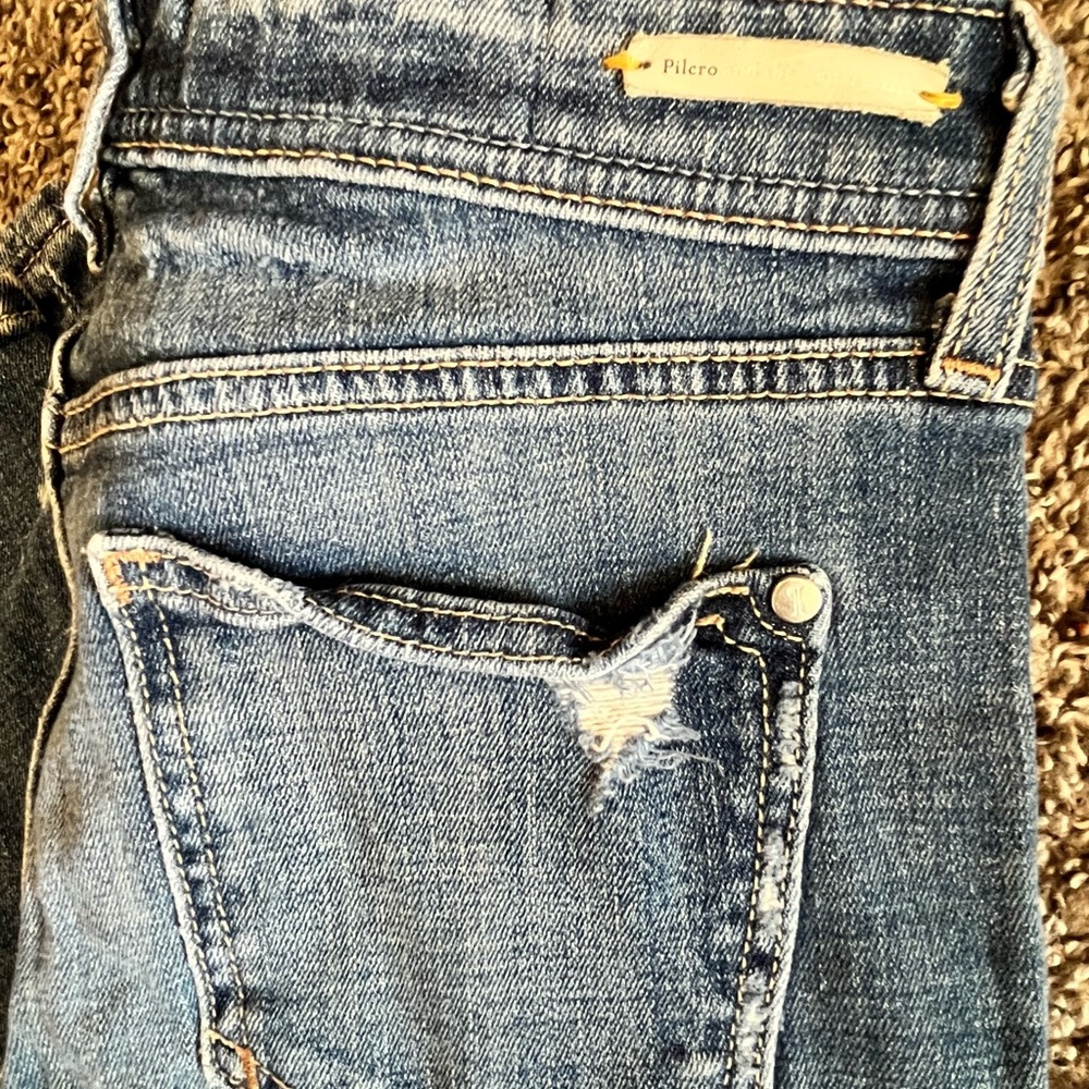 Anthro Pilcro and the Letterpress Women’s Slim Straight Jeans 24 Petite - Picture 10 of 11